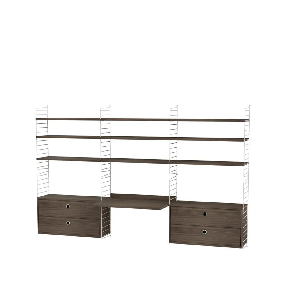 String office walnut & white - Combination F,  String