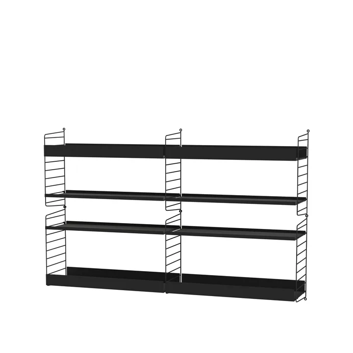 String Shelf black - Combination L - String