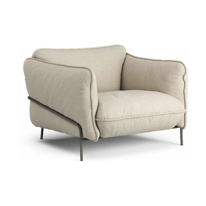 Continental armchair - Sealife Dark beige/white-orkangrå - Swedese