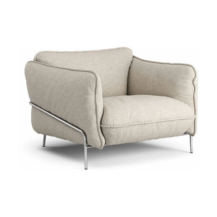 Continental armchair - Wave Sand-chromed steel - Swedese