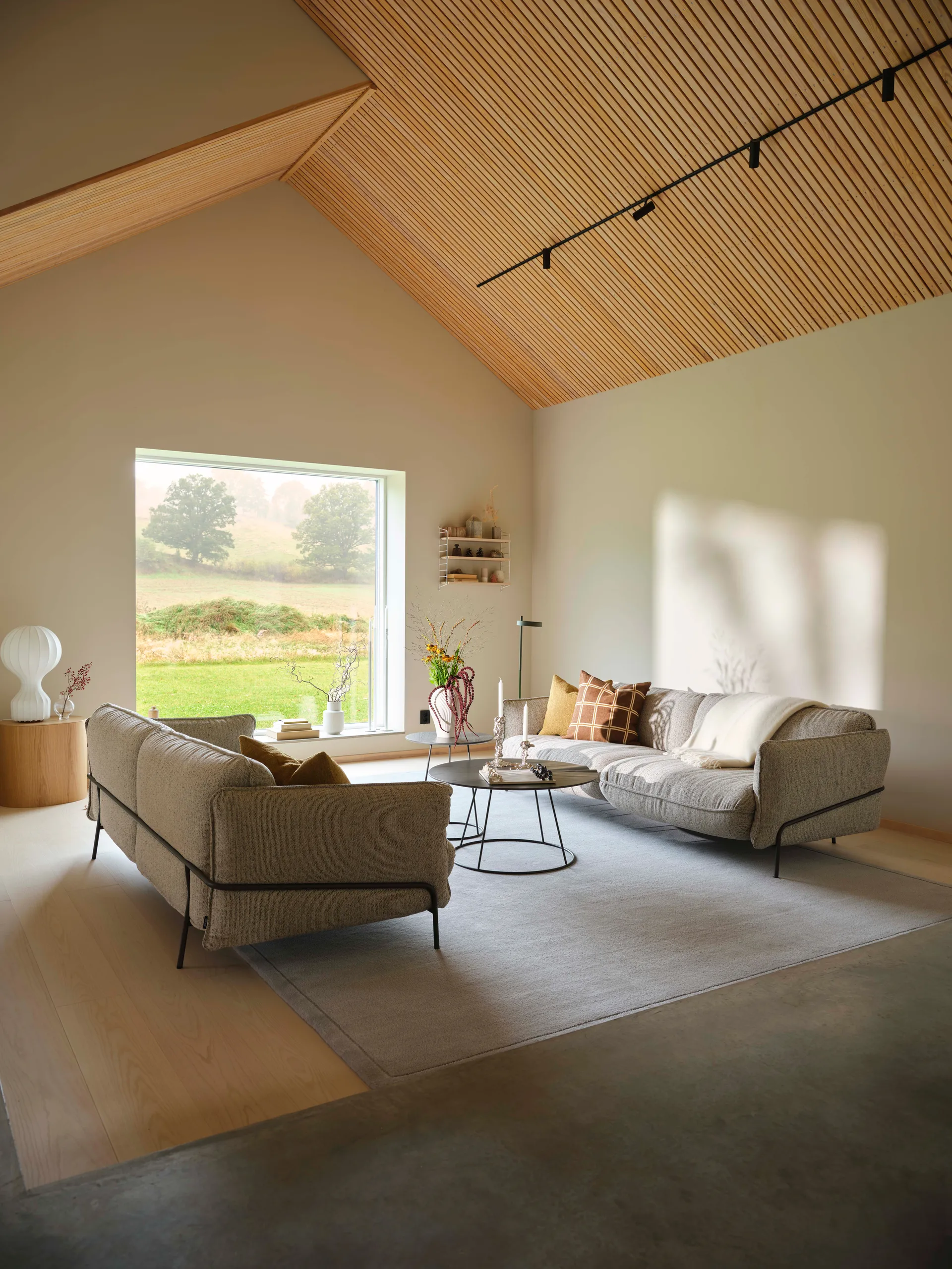 Continental sofa, Wave Cobblestone-orkangrå Swedese