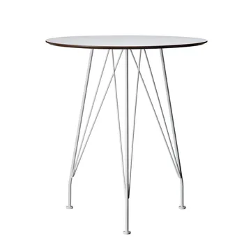 Desirée café table - White, ø64cm, white lacquered base - Swedese