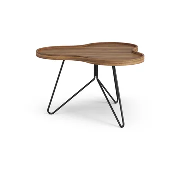 Flower mono table Special Edition 62x66 cm - H39 cm-lacquered walnut-black lacquered steel - Swedese