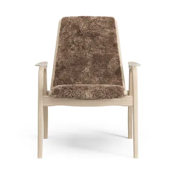 Laminett arm chair white pigmented oak/sheep skin - Sahara (nougat brown) - Swedese