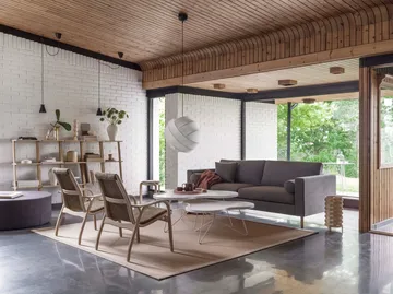 Laminett armchair - Sheepskin Off white-lacquered beech - Swedese