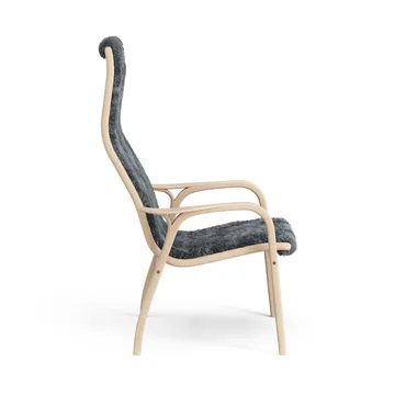 Lamini children's arm chair laquered beech/sheep skin - Charcoal (dark grey) - Swedese