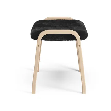 Lamino footstool - Sheepskin black-lacquered beech - Swedese
