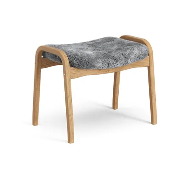 Lamino footstool - Sheepskin Scandinavian grey-oiled oak - Swedese