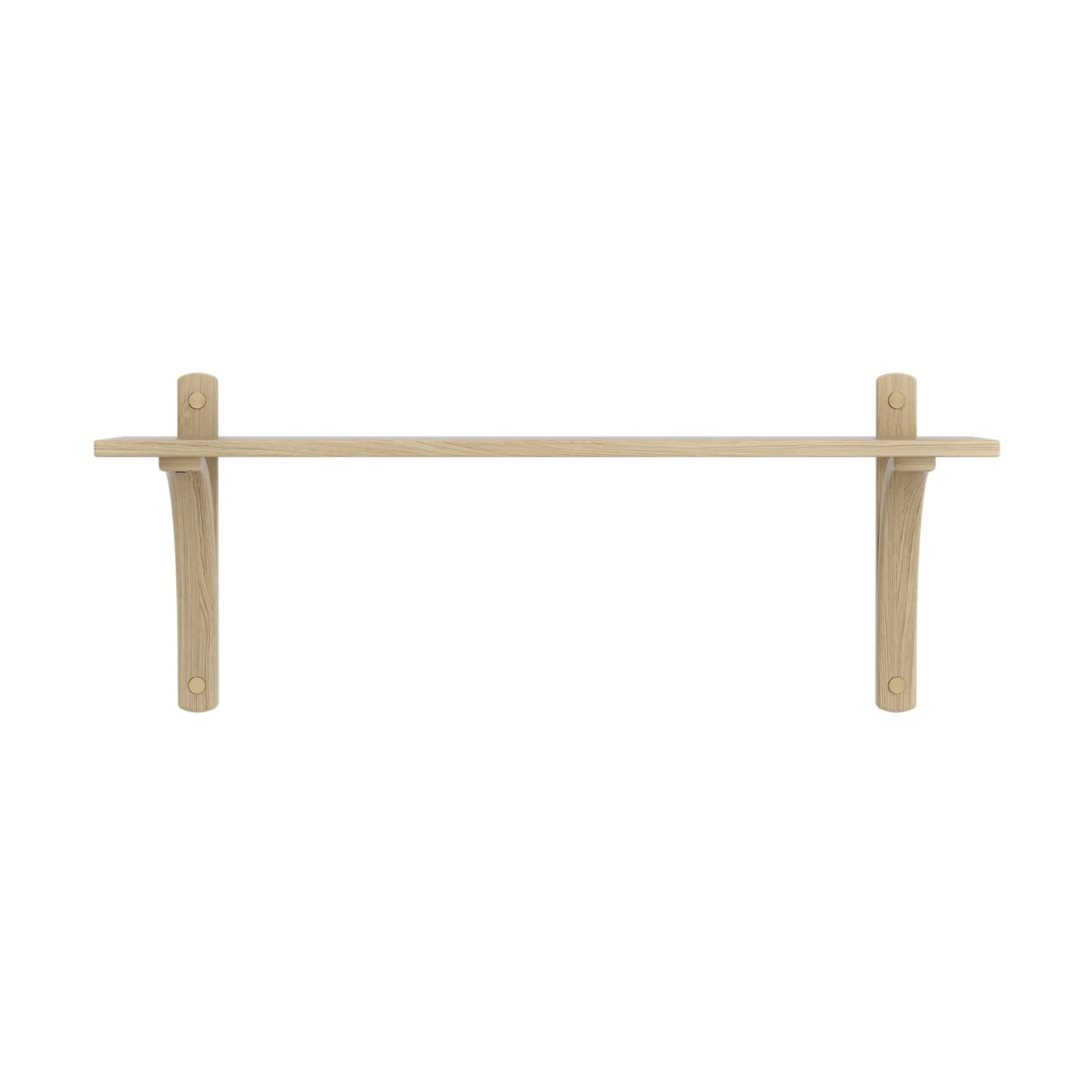 Levi shelf 1 shelf level, Clear lacquered oak-aluminium, 90 cm Swedese