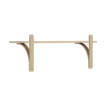 Levi shelf 1 shelf level - Clear lacquered oak-aluminium, 90 cm - Swedese
