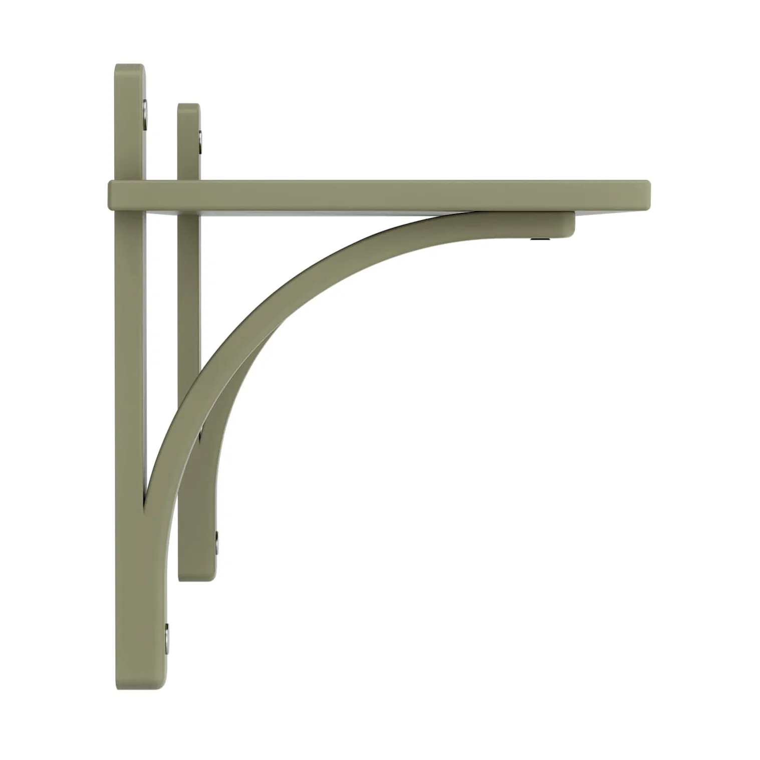 Levi shelf 1 shelf level, Moss green-aluminium, 90 cm Swedese
