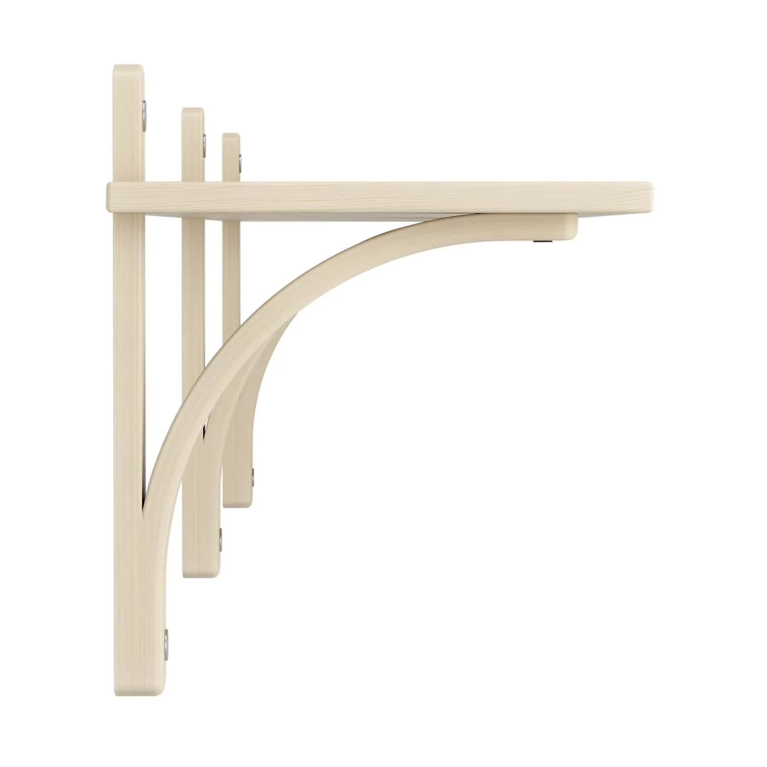 Levi shelf 1 shelf level, Natural lacquered ash-aluminium, 180 cm Swedese