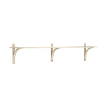 Levi shelf 1 shelf level - Natural lacquered ash-brass, 180 cm - Swedese