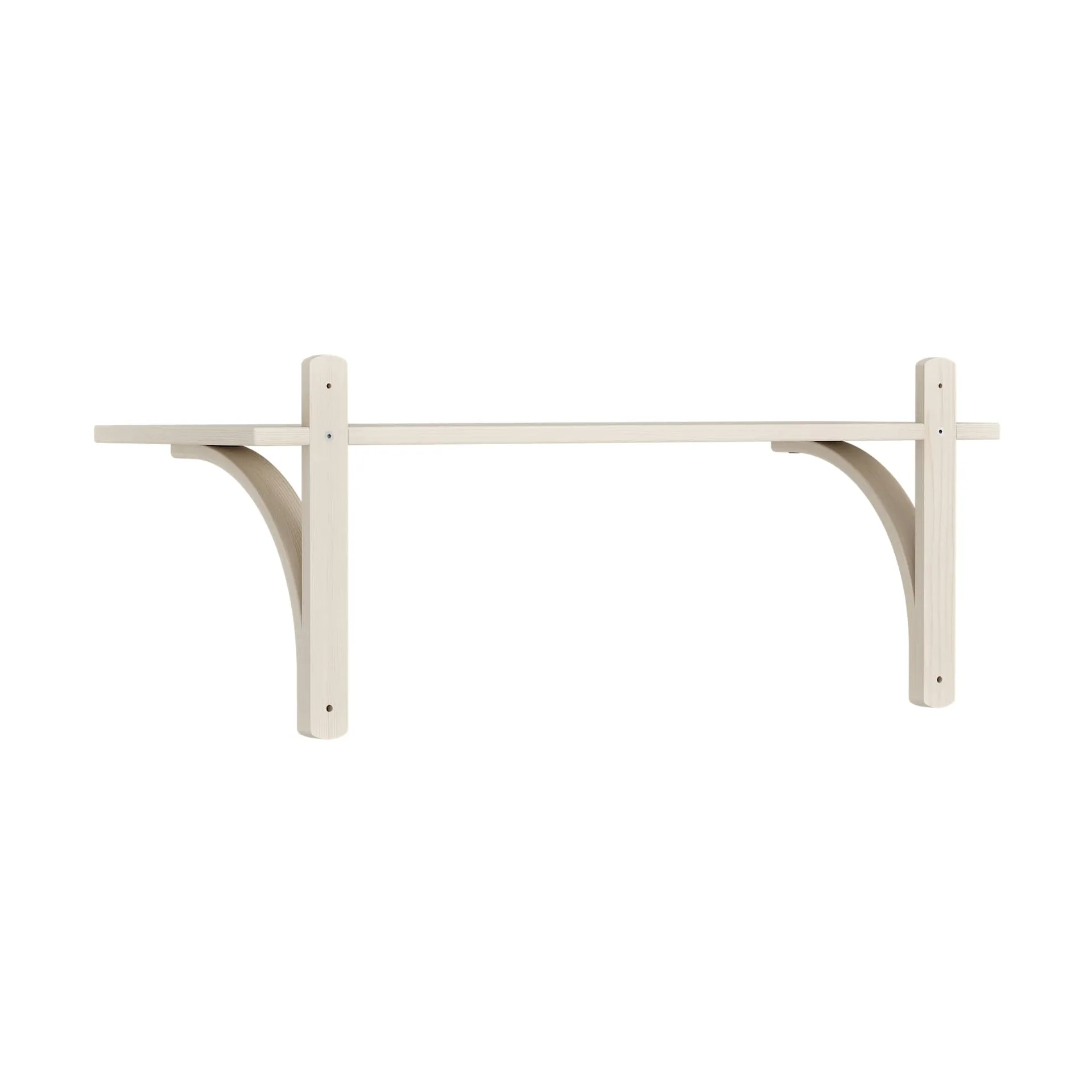 Levi shelf 1 shelf level, White-pigmented ash-aluminium, 90 cm Swedese