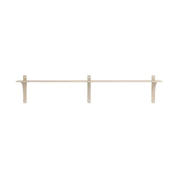Levi shelf 1 shelf level - White pigmented oak-aluminium, 180 cm - Swedese
