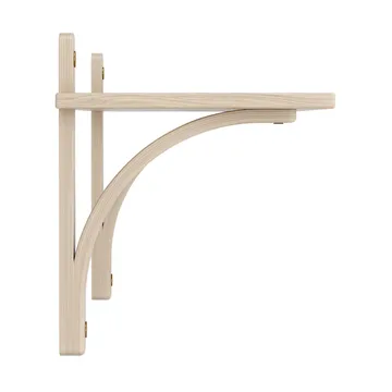 Levi shelf 1 shelf level - White-pigmented oak-brass, 90 cm - Swedese