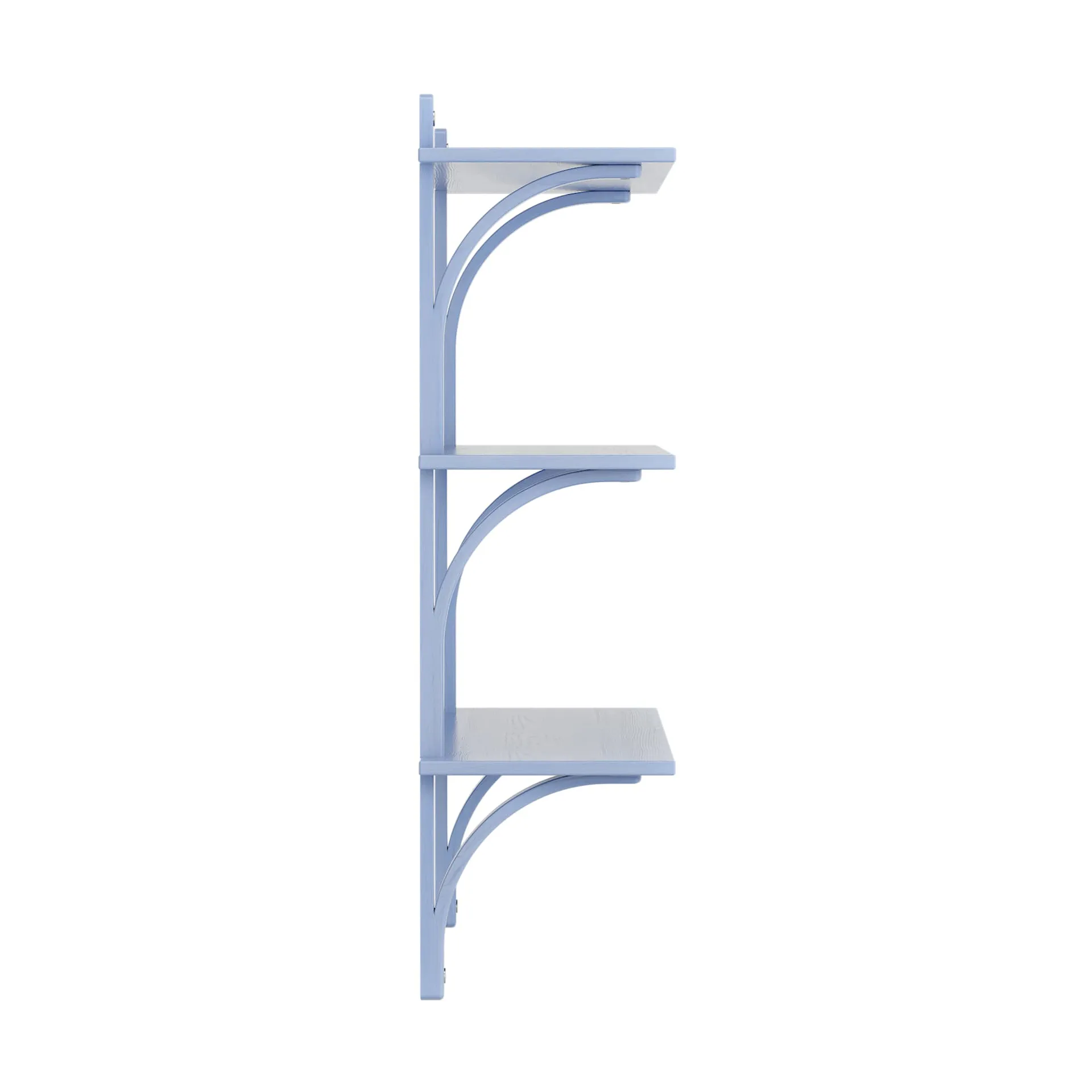 Levi shelf 3 shelves, ILKE Blue-aluminium, 90 cm Swedese