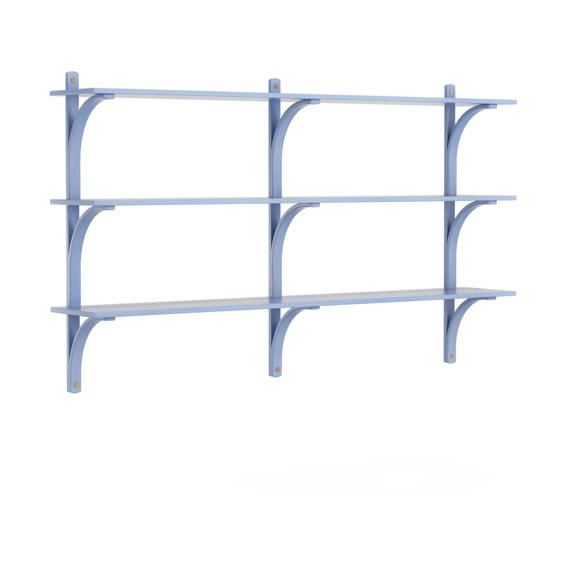 Levi shelf 3 shelves, ILKE Blue-brass, 180 cm Swedese