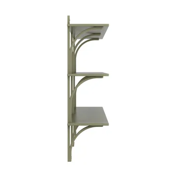 Levi shelf 3 shelves - Moss green-aluminium, 180 cm - Swedese