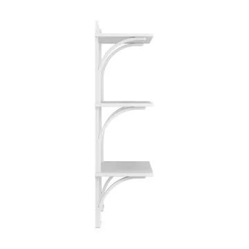 Levi shelf 3 shelves - White lacquered ash-aluminium, 90 cm - Swedese