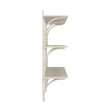 Levi shelf 3 shelves - White pigmented ash-aluminium, 180 cm - Swedese