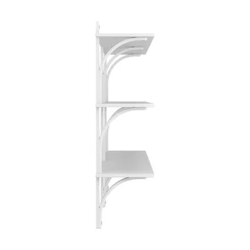 Levi shelf 3 shelves - White stained ash-brass, 180 cm - Swedese