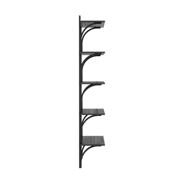Levi shelf 5 shelves - Black-stained ash-brass, 90 cm - Swedese