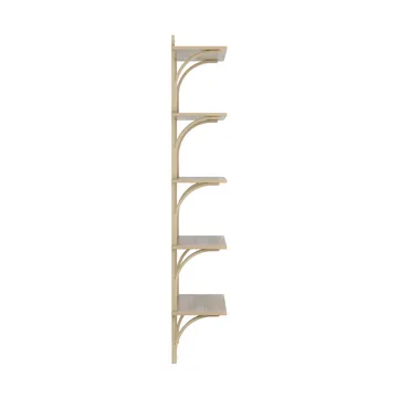 Levi shelf 5 shelves - Clear lacquered oak-aluminium, 90 cm - Swedese