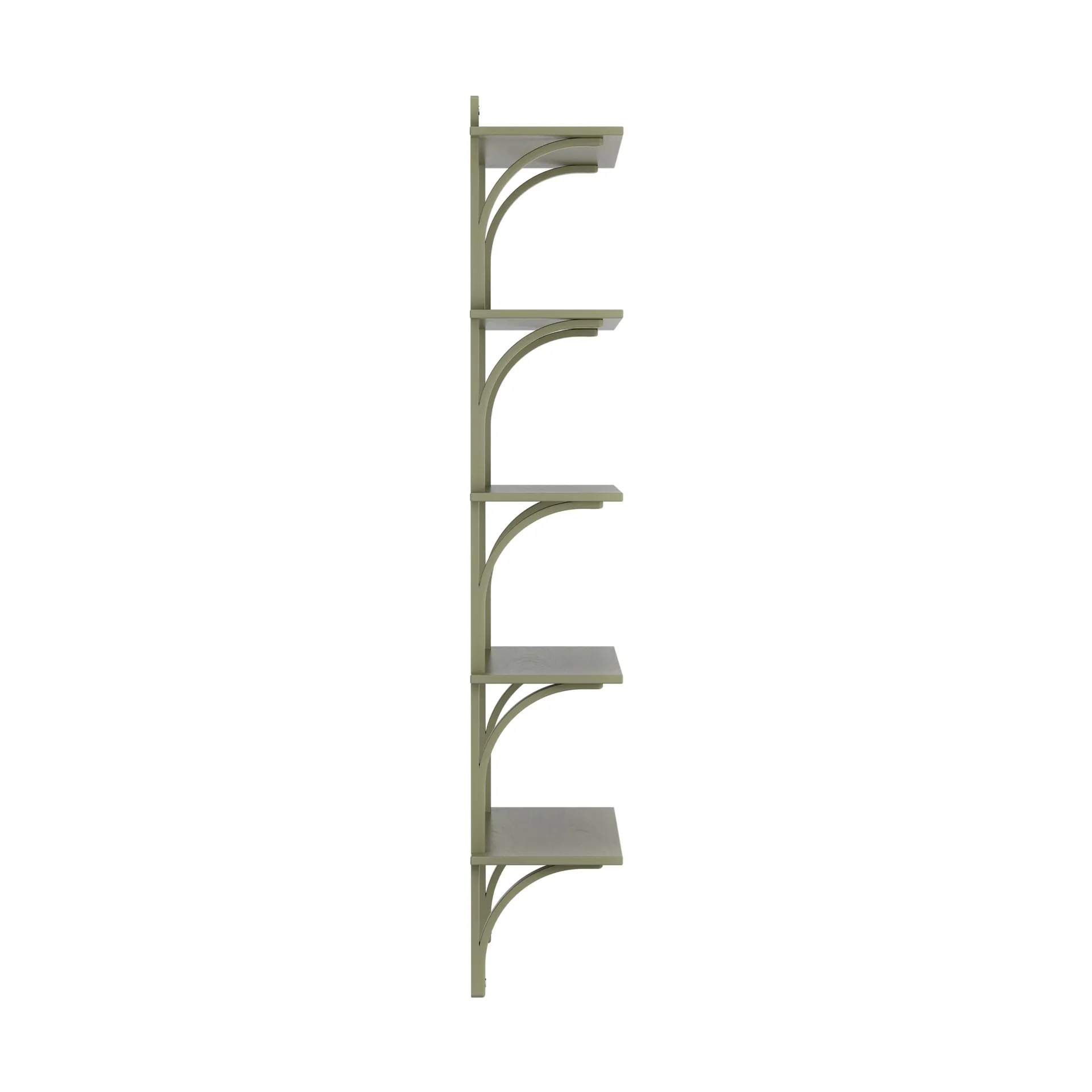 Levi shelf 5 shelves, Moss green-aluminium, 90 cm Swedese