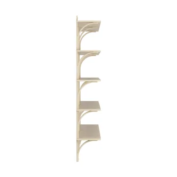 Levi shelf 5 shelves - Natural lacquered ash-brass, 180 cm - Swedese