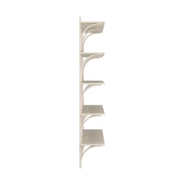 Levi shelf 5 shelves - White pigmented ash-aluminium, 180 cm - Swedese