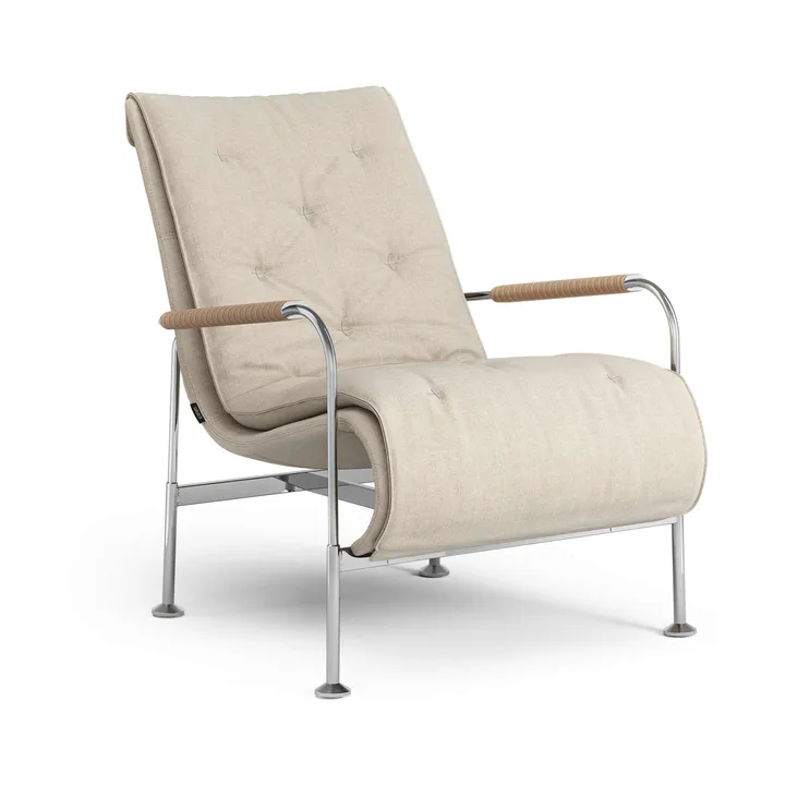 Serpentine armchair - Fabric Romo Linara Rye-chrome-tärnsjö Nature - Swedese