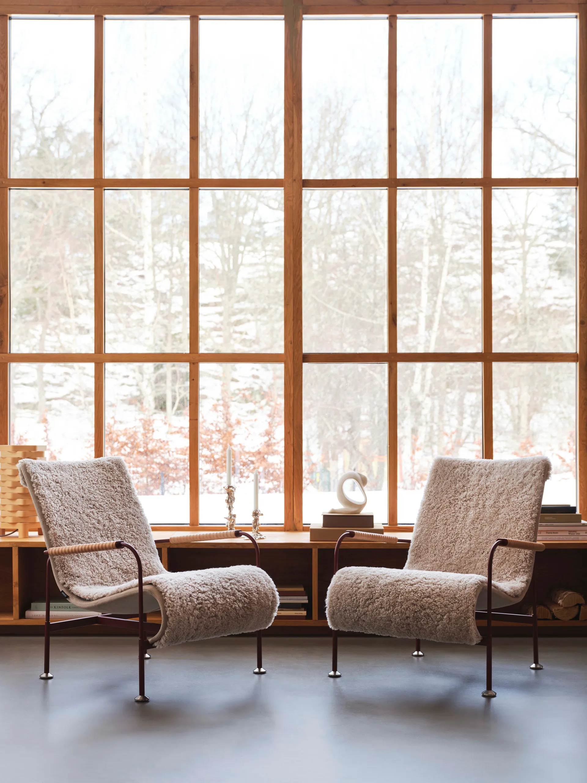 Serpentine armchair, Leather Elmo Soft Light Brown-chrome-tärnsjö Cognac Swedese
