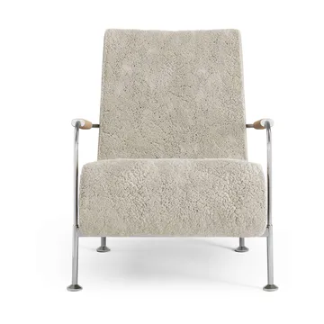 Serpentine armchair - Sheepskin Moonlight-chrome-Tärnsjö Nature - Swedese