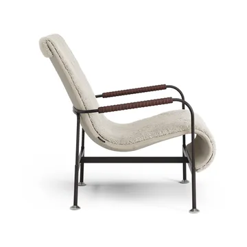 Serpentine armchair - Sheepskin Moonlight-dark brown-Tärnsjö Tobacco - Swedese