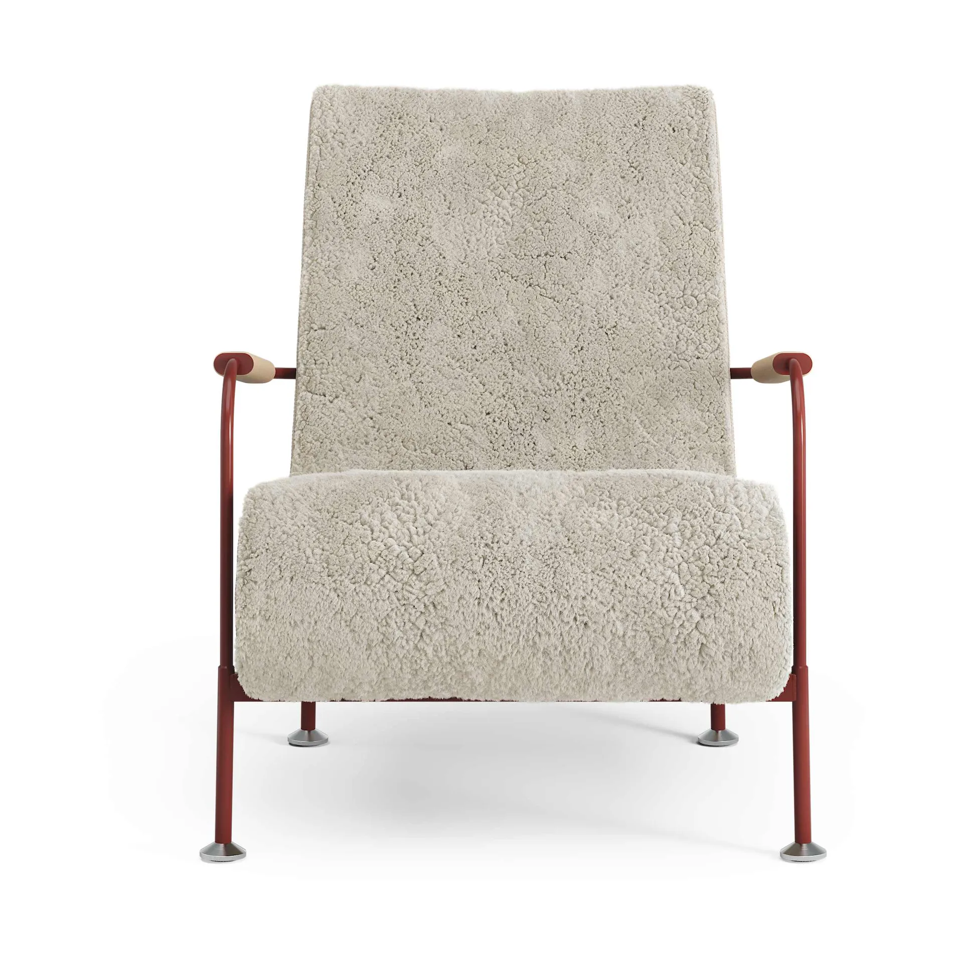 Serpentine armchair, Sheepskin Moonlight-red-tärnsjö Nature Swedese