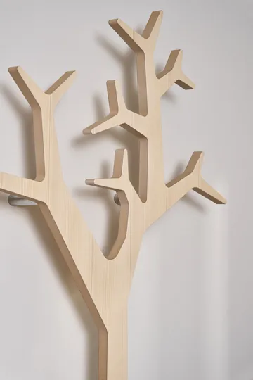 Tree wall wall-mounted coat rack Special Edition 194 cm - White pigmented pine - Swedese