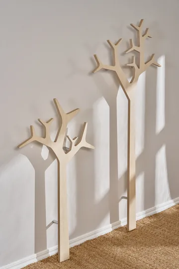 Tree wall wall-mounted coat rack Special Edition 194 cm - White pigmented pine - Swedese