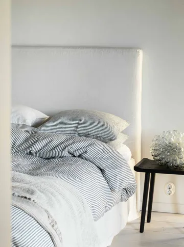 Duvet cover linen 140x200 cm - Grey/white - Tell Me More