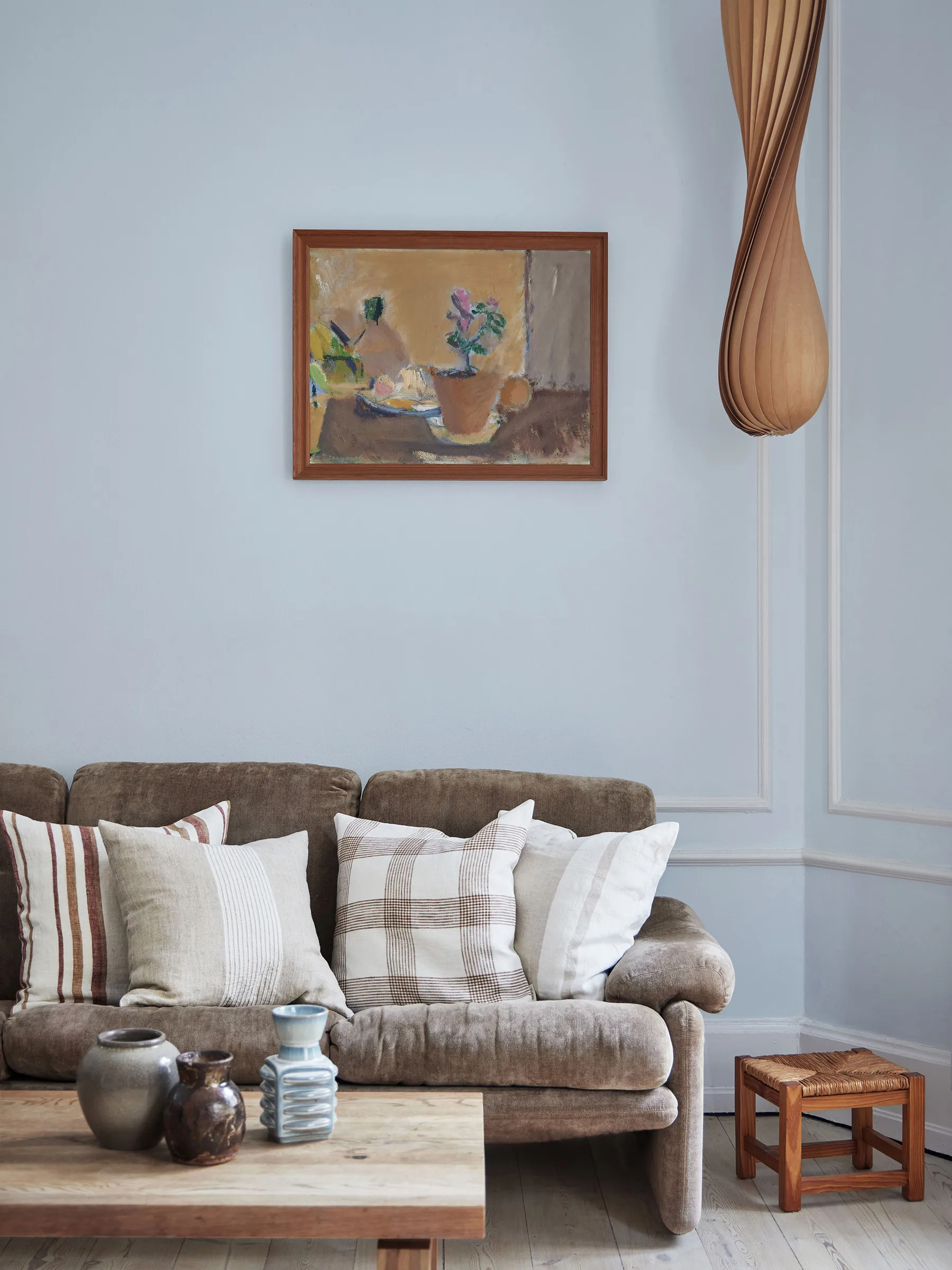 Jules cushion cover, Natural stripe, 50x50 cm Tell Me More