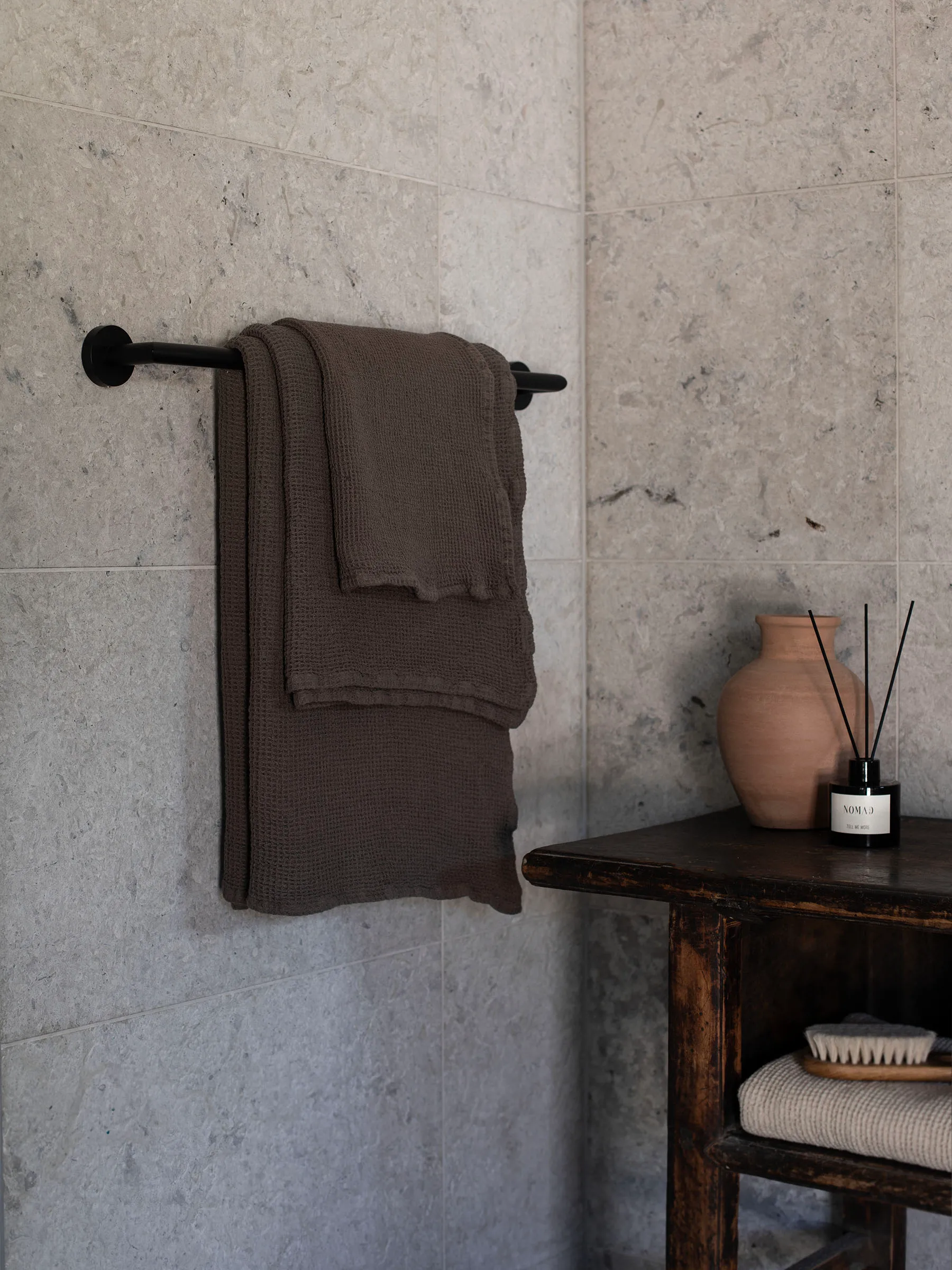 Nella bath towel 100x150 cm, Taupe Tell Me More