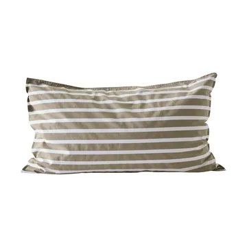 Tell Me More striped pillowcase cotton - Olive, 50×90 cm - Tell Me More