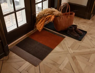 Stripes doormat horizontal - Brown-terracotta. 60x90 cm - tica copenhagen
