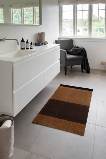 Stripes hallway rug horizontal - Cognac-dark brown-black, 67x120 cm - tica copenhagen