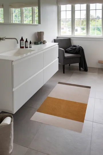 Stripes hallway rug horizontal - Ivory-dijon-brown. 67x120 cm - tica copenhagen