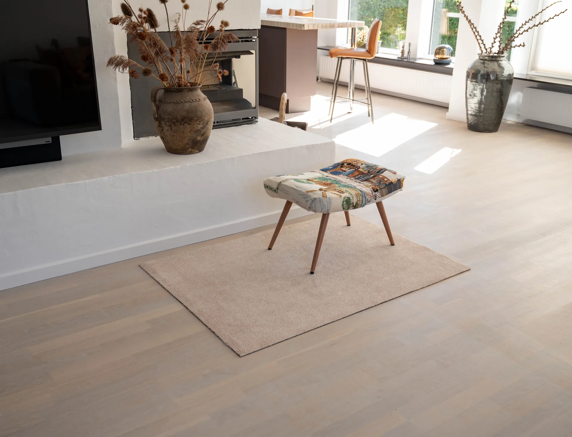 Unicolor hallway rug, Ivory. 90x130 cm tica copenhagen