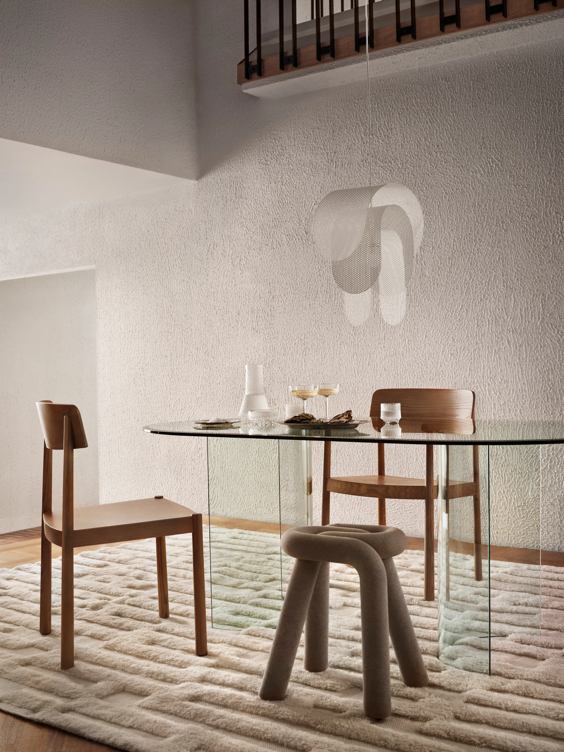 Bielke wool carpet 160x230 cm, Offwhite Tinted