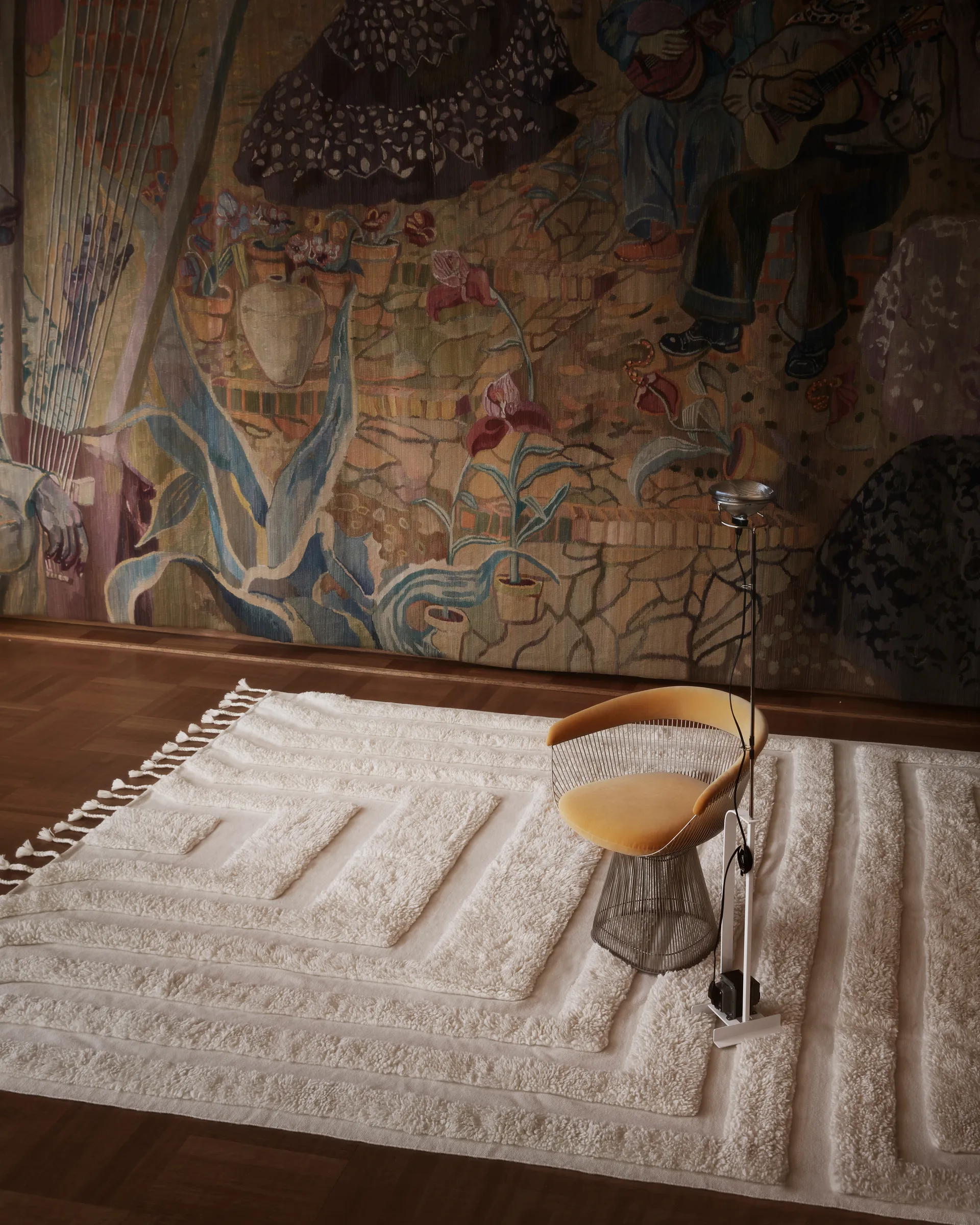 Kask wool carpet 170x240 cm, Offwhite Tinted