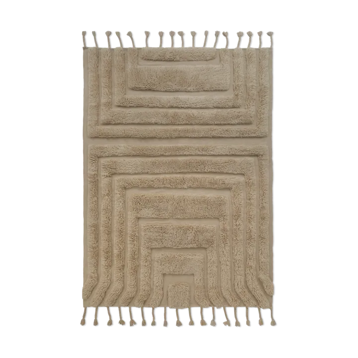 Kask wool carpet 250x350 cm - Beige - Tinted