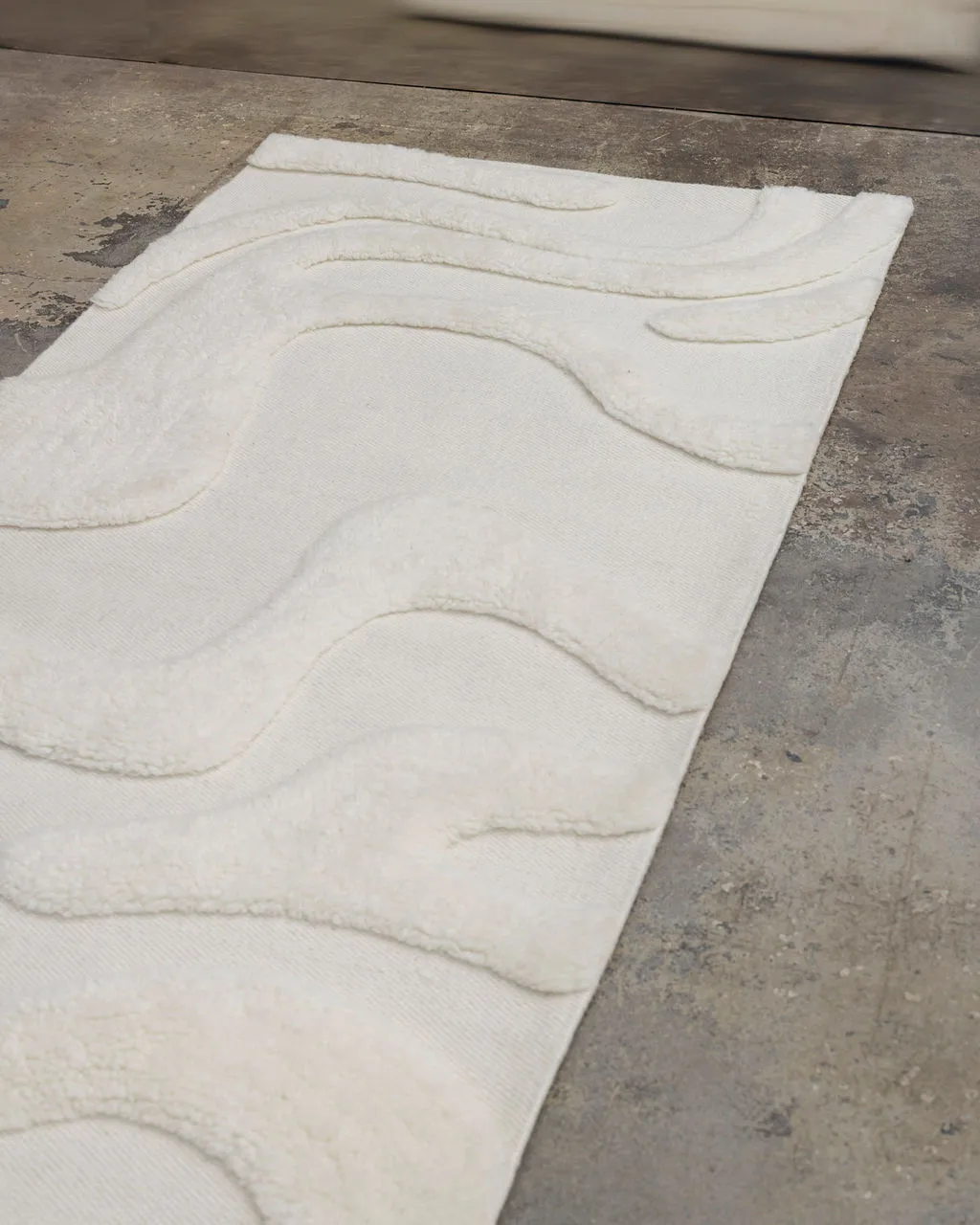 Norlander entrance rug wool 80x250 cm, White Tinted